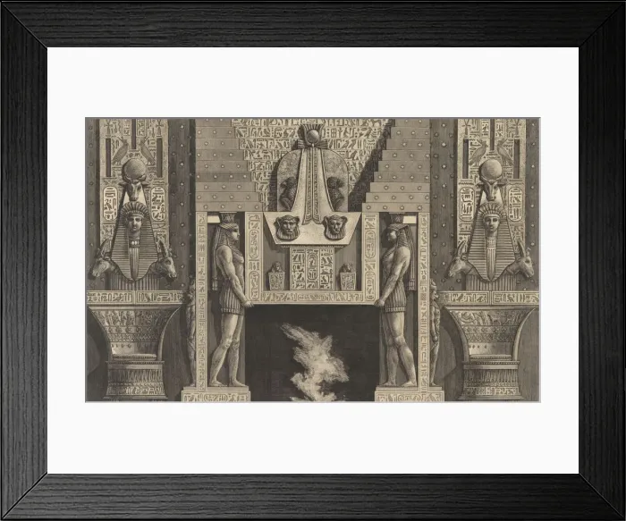 Framed Print : Chimneypiece in the Egyptian style... 1769. Creator: Giovanni Battista Piranesi Framed Print : Chimneypiece in the Egyptian style... 1769. Creator: Giovanni Battista Piranesi