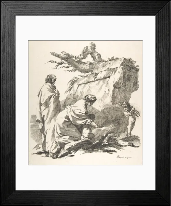 Framed Print : Flight Into Egypt, 1759. Creator: Jean-Baptiste-Marie Pierre Framed Print : Flight Into Egypt, 1759. Creator: Jean-Baptiste-Marie Pierre