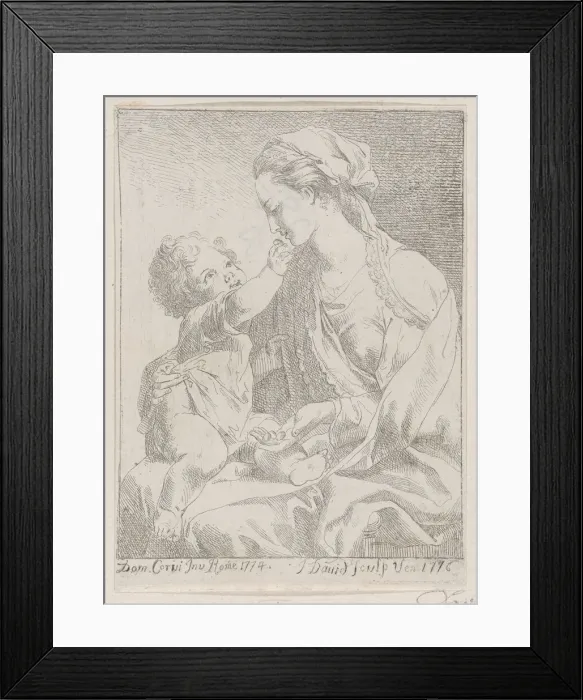 Framed Print : Virgin and Child, 1776. Creator: Giovanni David Framed Print : Virgin and Child, 1776. Creator: Giovanni David