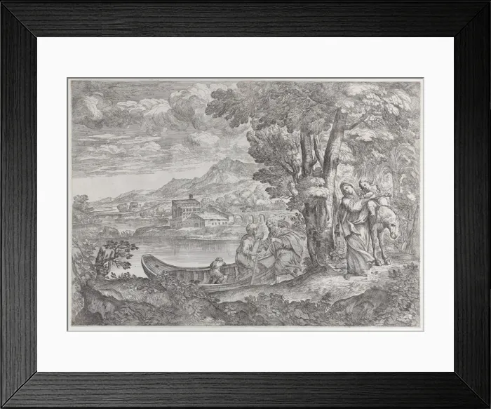 Framed Print : Landscape with the flight into Egypt, 1626-80. 1626-80 Framed Print : Landscape with the flight into Egypt, 1626-80. 1626-80