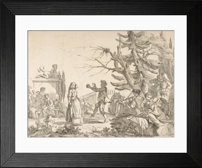 Framed Print : Impromtu Dance (Le Bal improvise), 1742. Creator: Jean-Baptiste-Marie Pierre Framed Print : Impromtu Dance (Le Bal improvise), 1742. Creator: Jean-Baptiste-Marie Pierre