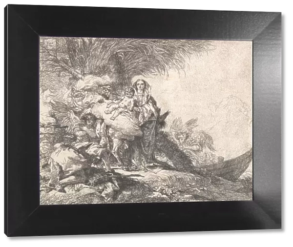 Joseph Adoring the Christ Child near a Smoking Altar, from the Flight into Egypt, 1752