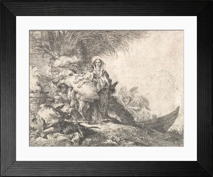 Framed Print : Joseph Adoring the Christ Child near a Smoking Altar, from the Flight into Egypt, 1752 Framed Print : Joseph Adoring the Christ Child near a Smoking Altar, from the Flight into Egypt, 1752