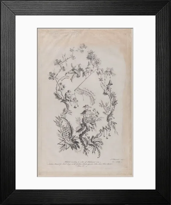 Framed Print : A New Book of Chinese Ornaments. Invented & Engraved by J. Pillement, 1755 Framed Print : A New Book of Chinese Ornaments. Invented & Engraved by J. Pillement, 1755