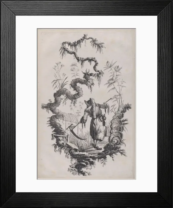Framed Print : Chinoiserie Ornament Print, 1755. Creator: Jean-Baptiste Pillement