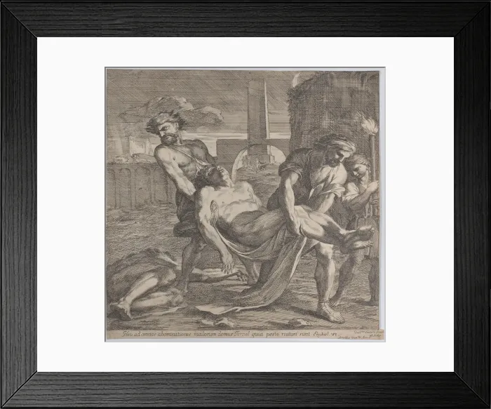 Framed Print : Abdon and Sennen carrying the early Christian martyrs off for burial, 1650-60 Framed Print : Abdon and Sennen carrying the early Christian martyrs off for burial, 1650-60