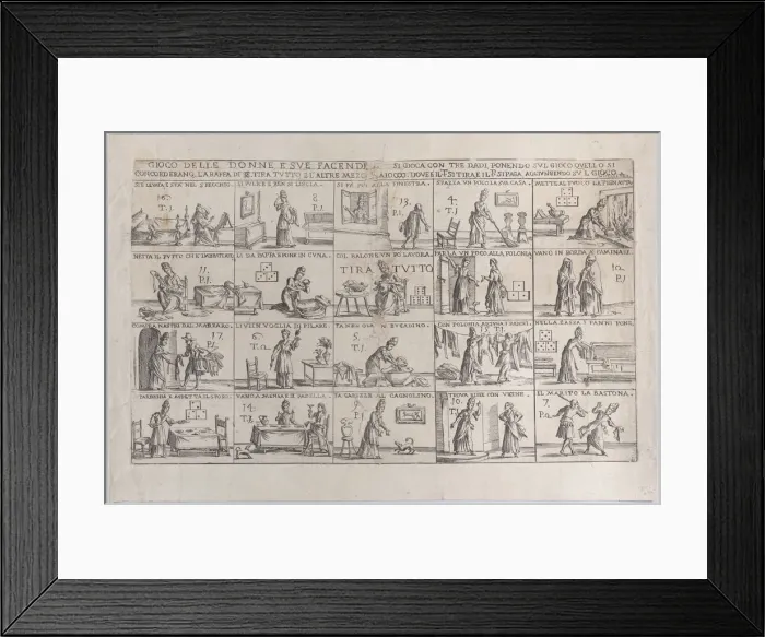 Framed Print : Gioco Delle Donne, E Sue Facende (Game of Wives, And Their Chores), 1654-1718 Framed Print : Gioco Delle Donne, E Sue Facende (Game of Wives, And Their Chores), 1654-1718