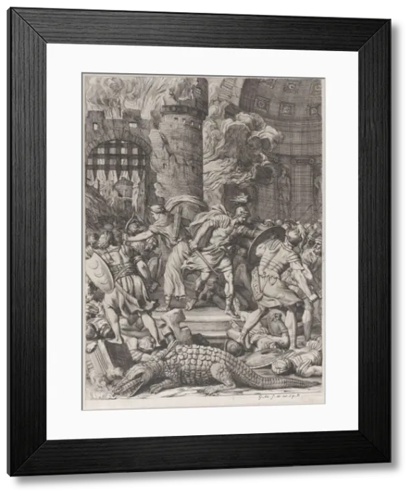 Framed Print : The Taking of Alexandria, 1672-78. Creator: Gerard Audran Framed Print : The Taking of Alexandria, 1672-78. Creator: Gerard Audran