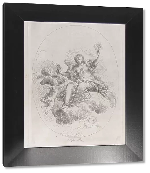 Allegorical figure on a cloud with putti, after Stefano Pozzi, ca. 1745-1802