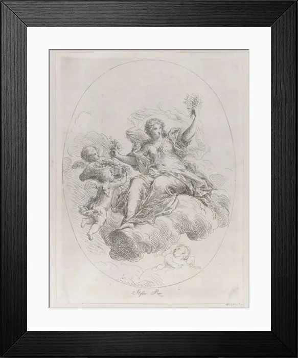 Framed Print : Allegorical figure on a cloud with putti, after Stefano Pozzi, ca. 1745-1802 Framed Print : Allegorical figure on a cloud with putti, after Stefano Pozzi, ca. 1745-1802