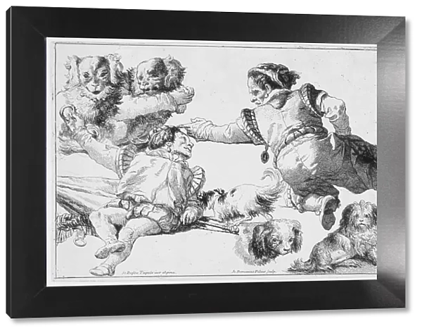 Studies of Dwarfs and Dogs, ca. 1753. Creator: Giovanni Domenico Tiepolo