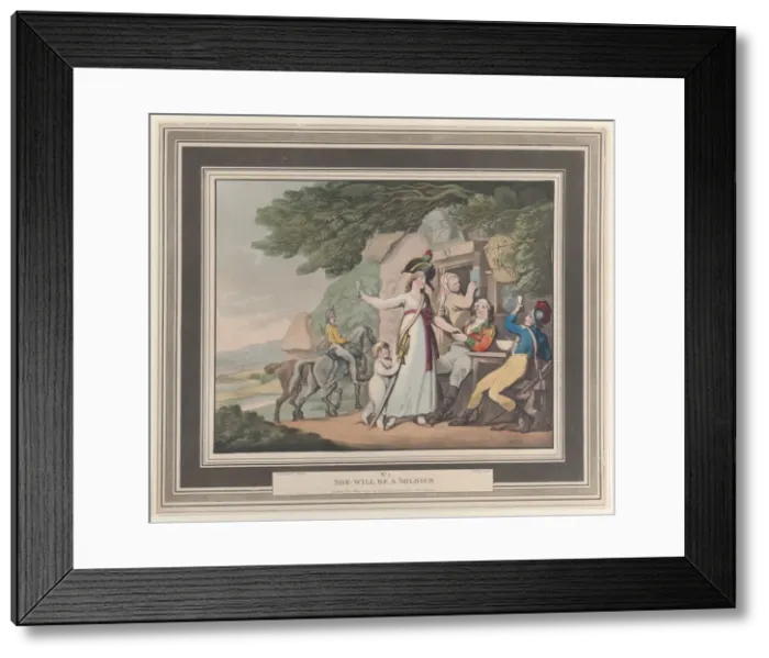 Framed Print : No. 1: She Will Be A Soldier, May 1, 1798. Creator: Heinrich Schutz Framed Print : No. 1: She Will Be A Soldier, May 1, 1798. Creator: Heinrich Schutz