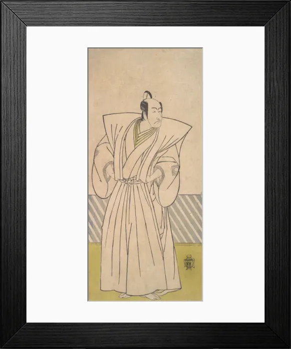 Framed Print : The Fifth Ichikawa Danjuro as a Samurai of High Rank, late 18th century. Creator: Shunsho Framed Print : The Fifth Ichikawa Danjuro as a Samurai of High Rank, late 18th century. Creator: Shunsho