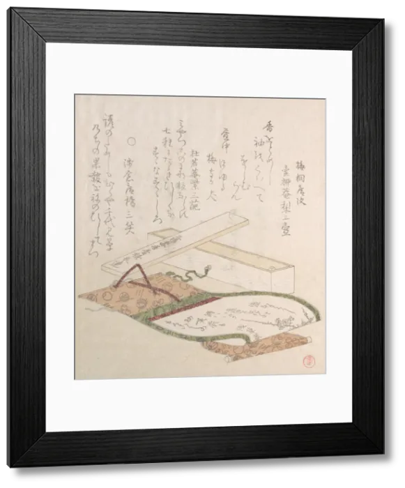 Framed Print : Kakemono and Its Box, 18th-19th century. Creator: Kubo Shunman Framed Print : Kakemono and Its Box, 18th-19th century. Creator: Kubo Shunman