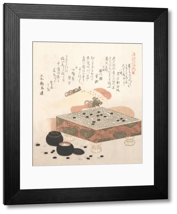 Framed Print : Outfit for the Go Game, 19th century. Creator: Kubo Shunman Framed Print : Outfit for the Go Game, 19th century. Creator: Kubo Shunman