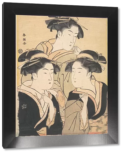 Three Beauties, late 18th century. Creator: Katsukawa Shuncho