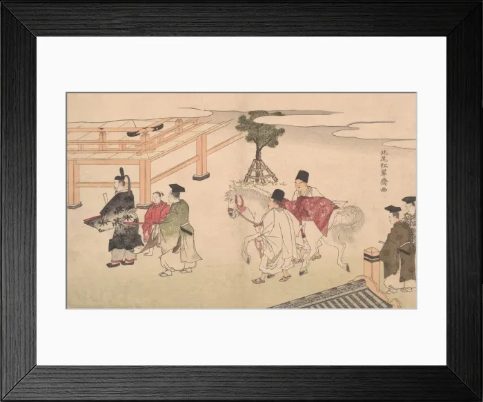 Framed Print : Hakuba no Sechie, late 18th-early 19th century. Creator: Kitao Shigemasa Framed Print : Hakuba no Sechie, late 18th-early 19th century. Creator: Kitao Shigemasa