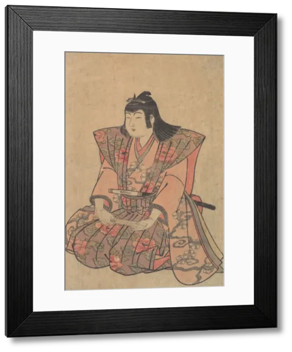Framed Print : A Boy Singer, late 18th-early 19th century. Creator: Kitao Shigemasa Framed Print : A Boy Singer, late 18th-early 19th century. Creator: Kitao Shigemasa
