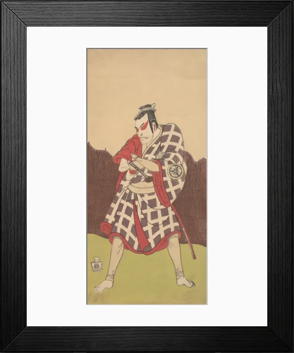 Framed Print : The Actor Matsumoto Koshiro 3rd as a Man who Stands with Arms Folded... late 18th century. Creator: Shunsho Framed Print : The Actor Matsumoto Koshiro 3rd as a Man who Stands with Arms Folded... late 18th century. Creator: Shunsho