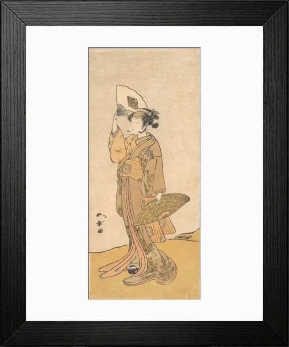 Framed Print : Nakamura Matsue II as a Woman Standing on a Hill, 1773. Creator: Shunsho Framed Print : Nakamura Matsue II as a Woman Standing on a Hill, 1773. Creator: Shunsho