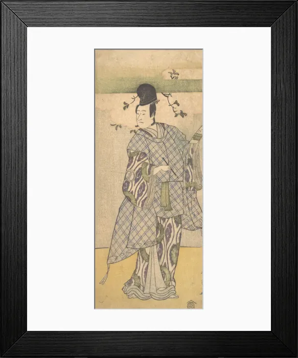 Framed Print : The Actor Sawamura Sojuro III as a Nobleman Writing Poetry, 1782 Framed Print : The Actor Sawamura Sojuro III as a Nobleman Writing Poetry, 1782