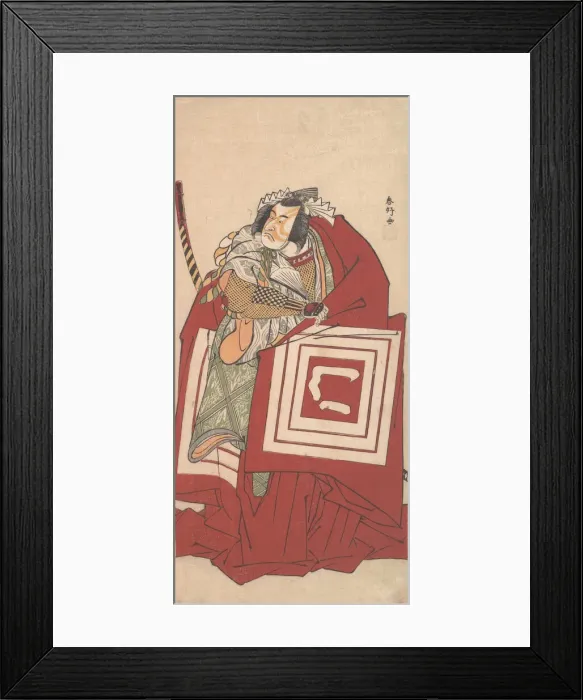 Framed Print : Kabuki Actor Ichikawa Monnosuke II as Shinozuka in a Shibaraku... 11th month, 1790. Creator: Katsukawa Shunko Framed Print : Kabuki Actor Ichikawa Monnosuke II as Shinozuka in a Shibaraku... 11th month, 1790. Creator: Katsukawa Shunko
