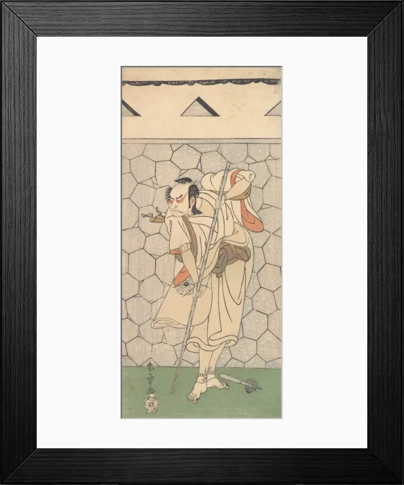 Framed Print : The First Nakamura Nakazo as Warrior Disguised as a Rokubu, 1770 or 1771. Creator: Shunsho Framed Print : The First Nakamura Nakazo as Warrior Disguised as a Rokubu, 1770 or 1771. Creator: Shunsho