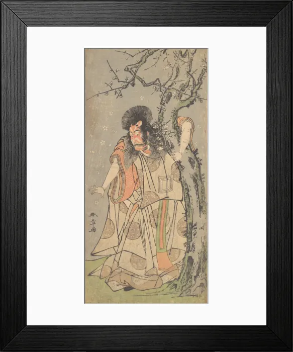 Framed Print : The Fifth Ichikawa Danjuro as a Court Noble (Kuge), 1773? Creator: Shunsho Framed Print : The Fifth Ichikawa Danjuro as a Court Noble (Kuge), 1773? Creator: Shunsho