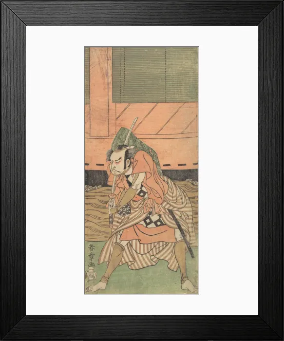 Framed Print : The First Nakamura Nakazo as a Samurai, ca. 1770. Creator: Shunsho Framed Print : The First Nakamura Nakazo as a Samurai, ca. 1770. Creator: Shunsho