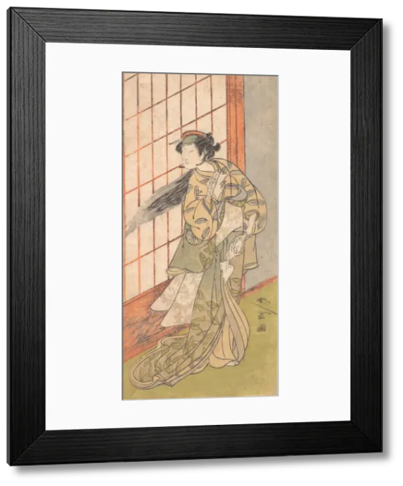 Framed Print : The First Nakamura Tomijuro as an Angry Woman Standing in a Room, 1772 or 1773. Creator: Shunsho Framed Print : The First Nakamura Tomijuro as an Angry Woman Standing in a Room, 1772 or 1773. Creator: Shunsho