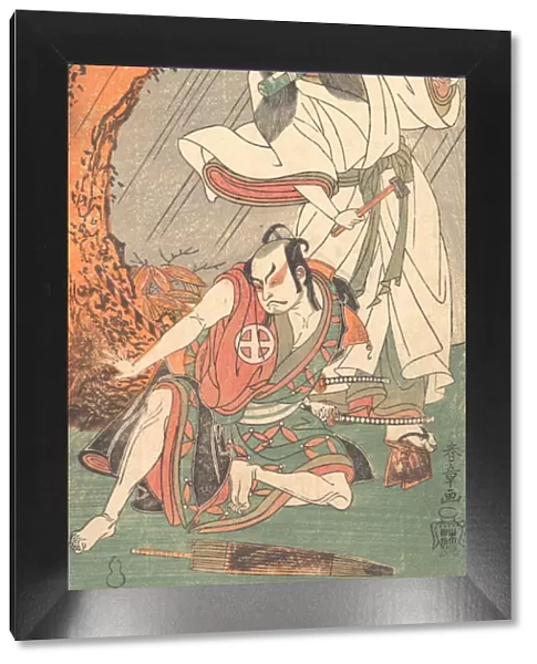 Kabuki Actors Ichimura Uzaemon IX as Ko-kakeyama and Otani Hiroji III as Koga Saburo, ca. 1771. Creator: Shunsho
