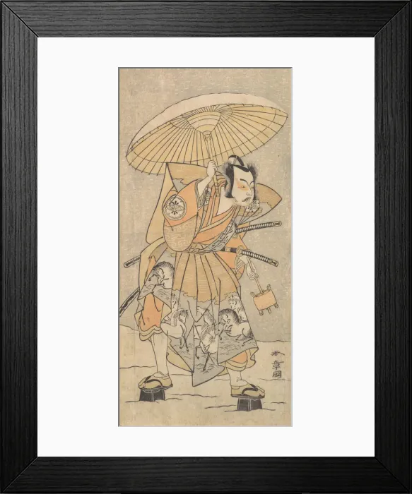Framed Print : The Second Nakamura Juzo as a Samurai, 1773 or 1774. Creator: Shunsho Framed Print : The Second Nakamura Juzo as a Samurai, 1773 or 1774. Creator: Shunsho