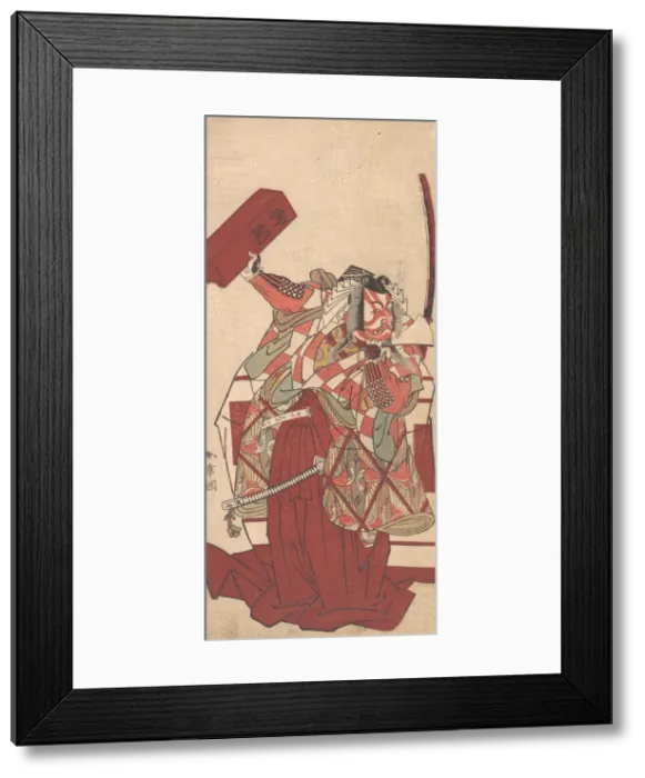 Framed Print : The Fourth Ichikawa Danjuro in Shibaraku, 12th month, 1774. Creators: Shunsho, Ichikawa Danjuro IV Framed Print : The Fourth Ichikawa Danjuro in Shibaraku, 12th month, 1774. Creators: Shunsho, Ichikawa Danjuro IV