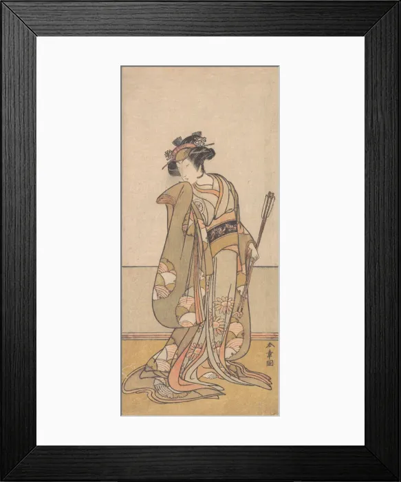Framed Print : The Third Segawa Kikunojo as a Woman Walking Toward the Right, 1774 or 1775. Creator: Shunsho Framed Print : The Third Segawa Kikunojo as a Woman Walking Toward the Right, 1774 or 1775. Creator: Shunsho
