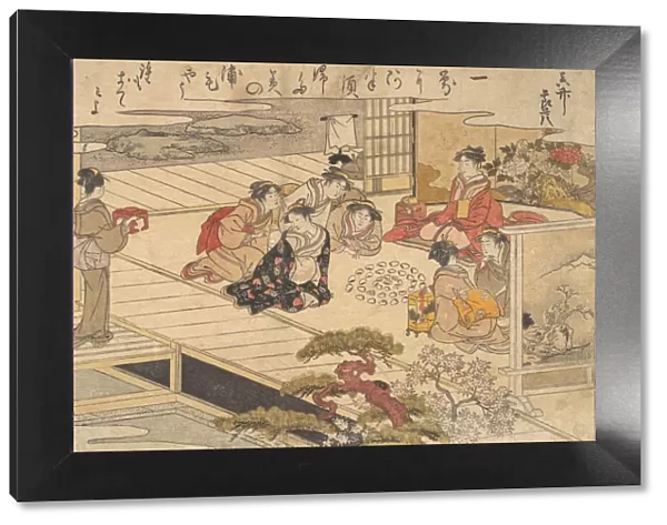 Women Playing a Game with Shells, 1790. Creator: Kitagawa Utamaro