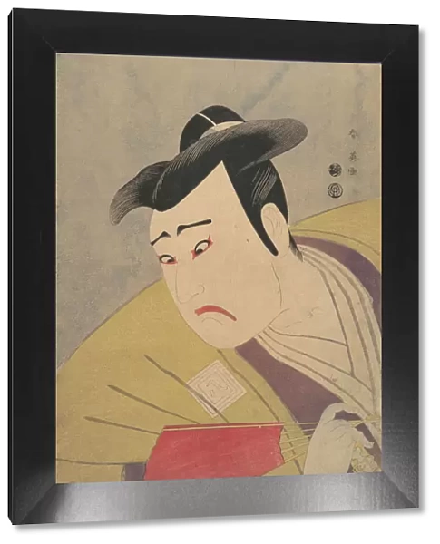 The Actor Ichikawa Yaozo III Holding a Red Fan, 1794. Creator: Katsukawa Shun ei