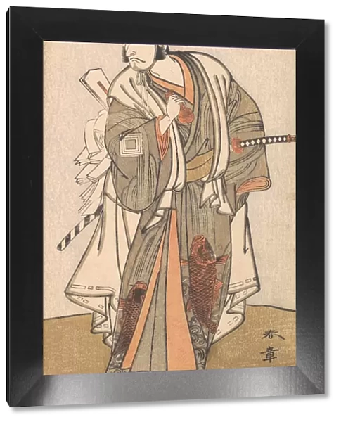 Standing figure of an actor of the Ichikawa family, probably Danjuro IV, 1726-1792. Creator: Shunsho