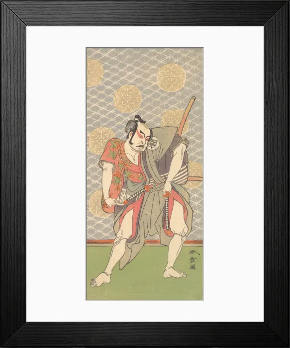 Framed Print : The Second Nakamura Sukegoro in the Role of Gokumon no Shobei, 2nd month, 1771. Creator: Shunsho Framed Print : The Second Nakamura Sukegoro in the Role of Gokumon no Shobei, 2nd month, 1771. Creator: Shunsho