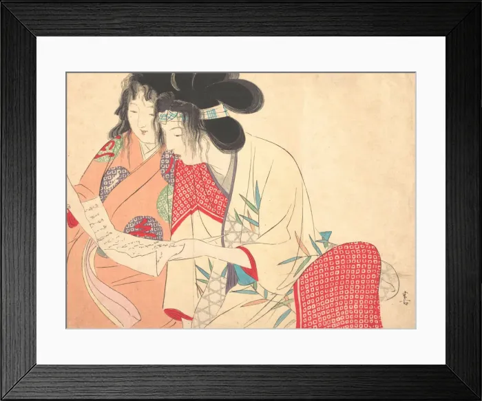 Framed Print : Love Letter (Kesobumi), 2193. late 19th-early 20th century. Creator: Kajita Hanko Framed Print : Love Letter (Kesobumi), 2193. late 19th-early 20th century. Creator: Kajita Hanko