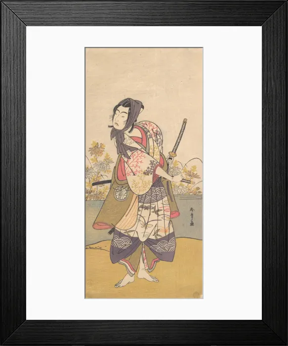 Framed Print : The Third Segawa Kikunojo in the Role of Soga no Goro Tokimune, 2nd month, 1785. Creator: Shunsho Framed Print : The Third Segawa Kikunojo in the Role of Soga no Goro Tokimune, 2nd month, 1785. Creator: Shunsho