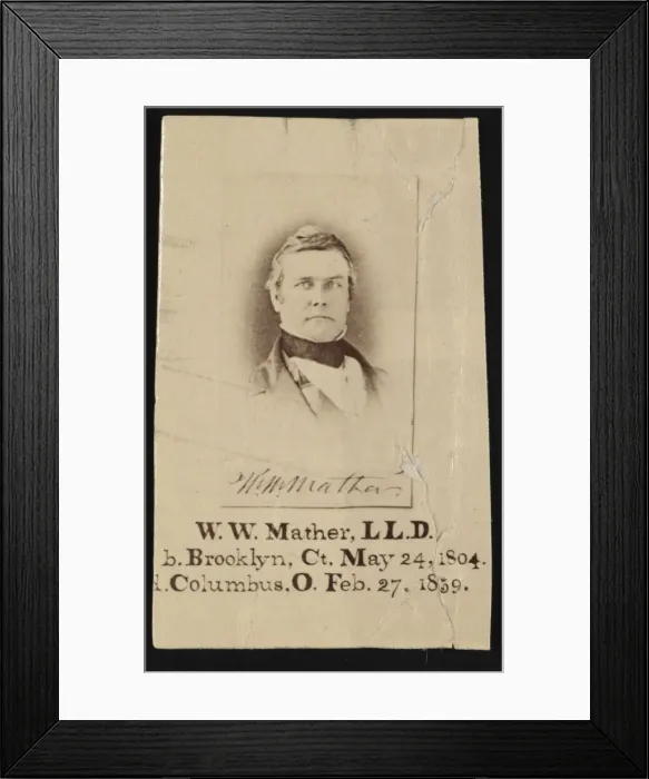 Framed Print : Portrait of William Williams Mather (1804-1859), Before 1859. Creator: Unknown Framed Print : Portrait of William Williams Mather (1804-1859), Before 1859. Creator: Unknown