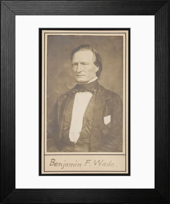 Framed Print : Portrait of Benjamin Franklin Wade (1800-1878), Before 1878. Creator: Unknown Framed Print : Portrait of Benjamin Franklin Wade (1800-1878), Before 1878. Creator: Unknown