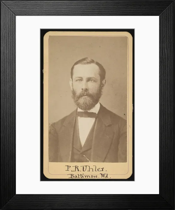 Framed Print : Portrait of Philip Reese Uhler (1835-1913), Circa 1860s. Creator: Thomas P Varley Framed Print : Portrait of Philip Reese Uhler (1835-1913), Circa 1860s. Creator: Thomas P Varley