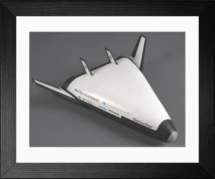 Framed Print : Model, X-33 VentureStar Reusable Launch Vehicle, 1990s. Creator: Unknown Framed Print : Model, X-33 VentureStar Reusable Launch Vehicle, 1990s. Creator: Unknown