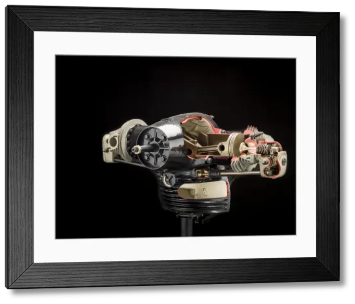 Framed Print : Aeronca E-113, Horizontally-Opposed 2 Engine, Cutaway, ca. early 1930s Framed Print : Aeronca E-113, Horizontally-Opposed 2 Engine, Cutaway, ca. early 1930s