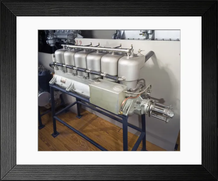 Framed Print : Sturtevant D-6 In-line Engine, In-line 6 Engine, 1912. Creator Framed Print : Sturtevant D-6 In-line Engine, In-line 6 Engine, 1912. Creator