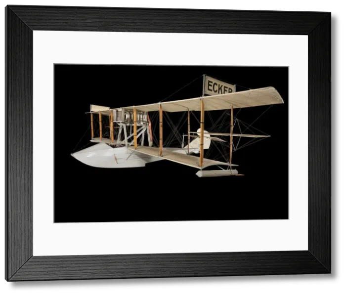 Framed Print : Ecker Flying Boat, 1912-1913. Creator: Herman A. Ecker Framed Print : Ecker Flying Boat, 1912-1913. Creator: Herman A. Ecker
