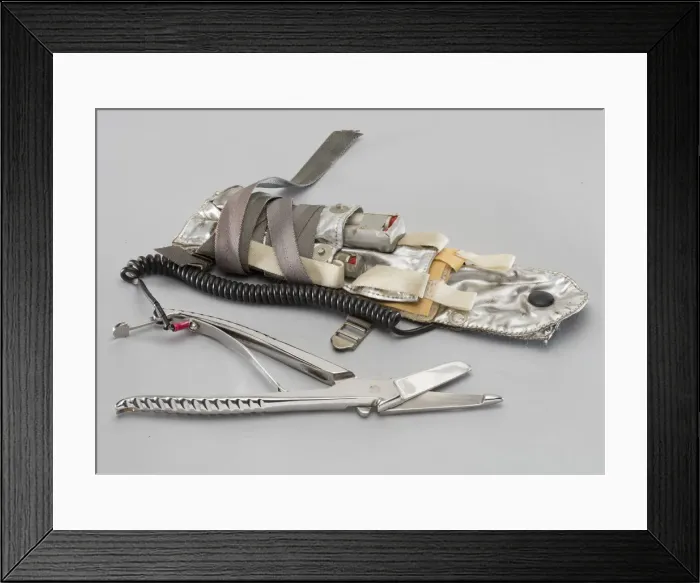 Framed Print : First aid kit owned by John Glenn, Mercury-Atlas 6 mission, 1962. Creator: Unknown Framed Print : First aid kit owned by John Glenn, Mercury-Atlas 6 mission, 1962. Creator: Unknown