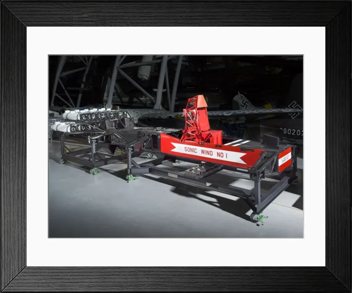 Framed Print : Rocket Sled, Sonic Wind I, 1953-1954. Creator: Northrop Corporation Framed Print : Rocket Sled, Sonic Wind I, 1953-1954. Creator: Northrop Corporation