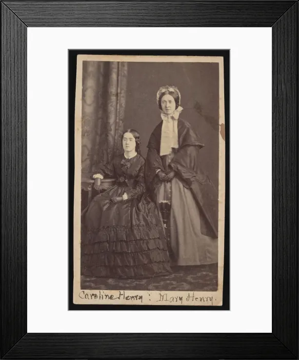 Framed Print : Portrait of Caroline Henry (1839-1920) and Mary Anna Henry (1834-1903), Circa 1860s Framed Print : Portrait of Caroline Henry (1839-1920) and Mary Anna Henry (1834-1903), Circa 1860s